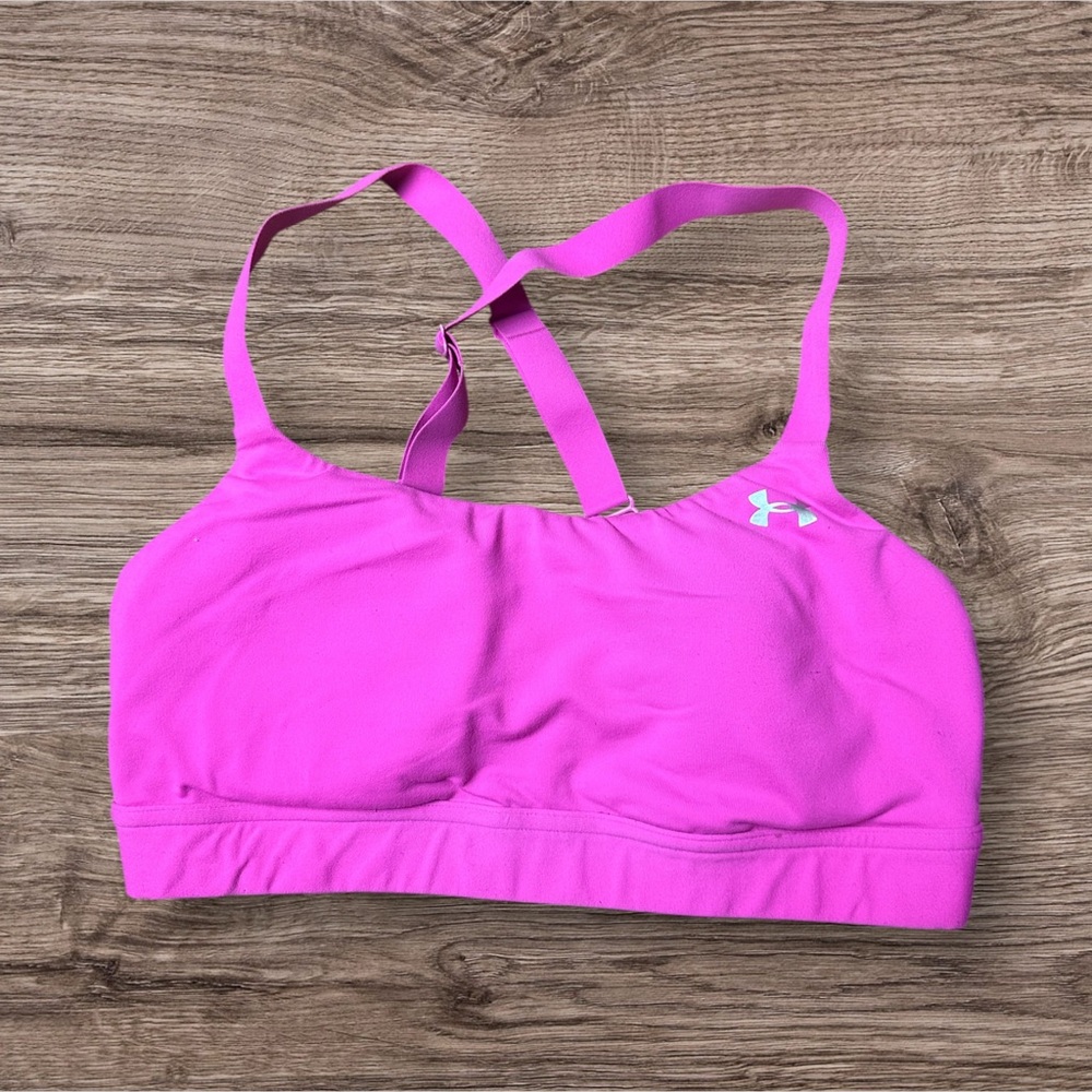 Under Armour Women's Pink Adjustable Strap Sports Bra Size M